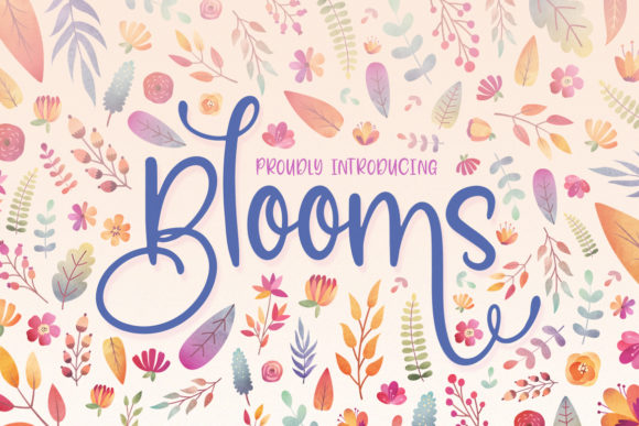 Blooms: A Sweet Handwritten Font