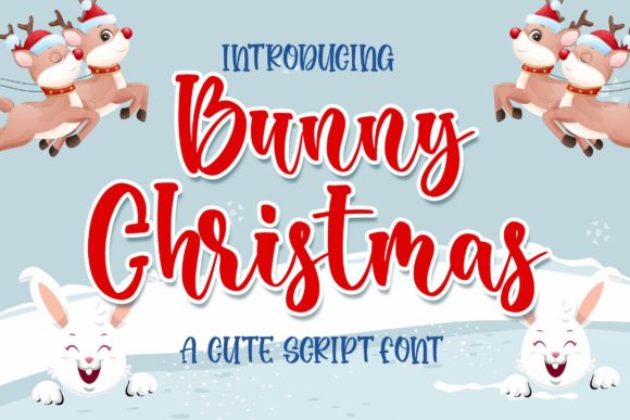 Bunny Christmas Font for Festive Creations