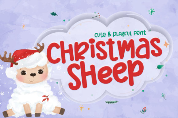 Christmas Sheep Font for Web Design