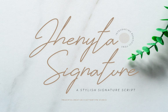 Jhenyta Signature: A Handwritten Font for Elegant Design