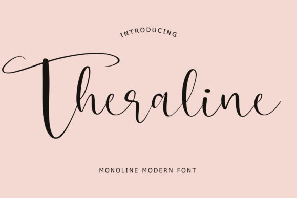 Theraline: Elegant Script Font for Craft Creators