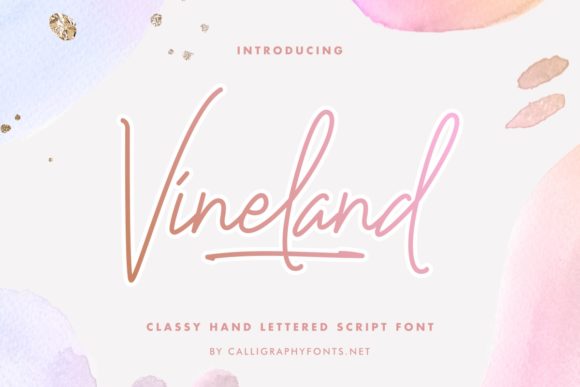 Vineland: A Delicate Handwritten Font for Crafters
