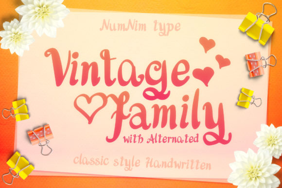 Vintage Family Font for Web Design